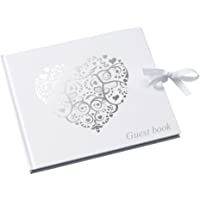 Los mejores  - Neviti CSC Imports Juego Vintage Romance Libro de Invitados- Papel- Plata- 22 x 19-5 x 1-5 cm